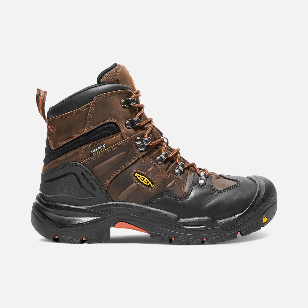 Botte de Travail Keen Homme Marron/Noir | Coburg 6" Waterproof (Steel Toe) | CDHMV-1659